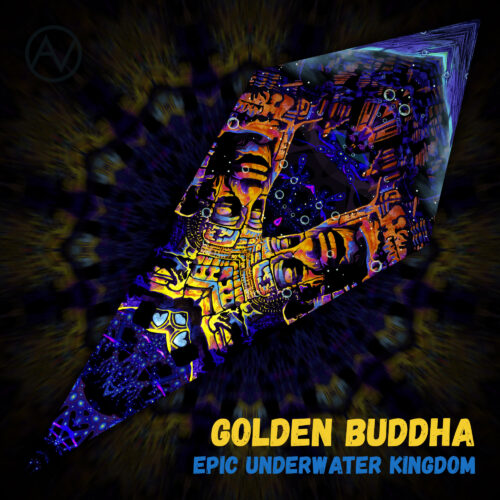 Golden Buddha - UV-Reactive Fluorescent Petal - Design Preview