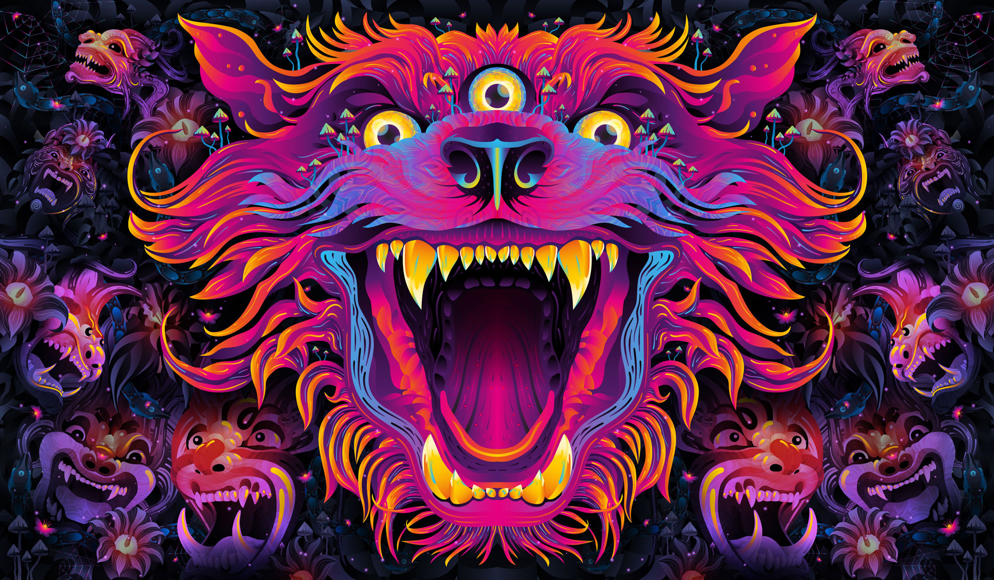 Enchanted Shadows - Psychedelic Art by Andrei Verner