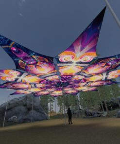 Corals and Demon - 12 Petals Canopy Set - UV-Reactive Flurescent Ceiling Decoration - 3D-Preview