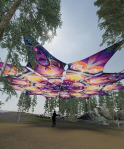 Corals and Demon - 12 Petals Canopy Set - UV-Reactive Flurescent Ceiling Decoration - 3D-Preview