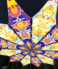 Electric Madness and Ganesha Blessing - 12 Petals Canopy Set - UV-Reactive Flurescent Ceiling Decoration - 3D-Preview