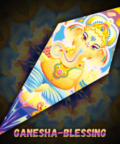 Ganesha Blessing - UV-Reactive Fluorescent Petal - Design Preview