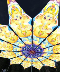 Ganesha Blessing - 12 Petals Canopy Set - UV-Reactive Flurescent Ceiling Decoration - 3D-Preview