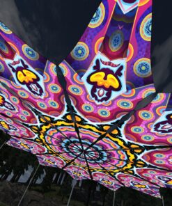 Space Serpents - 12 Petals Canopy Set - UV-Reactive Flurescent Ceiling Decoration - 3D-Preview