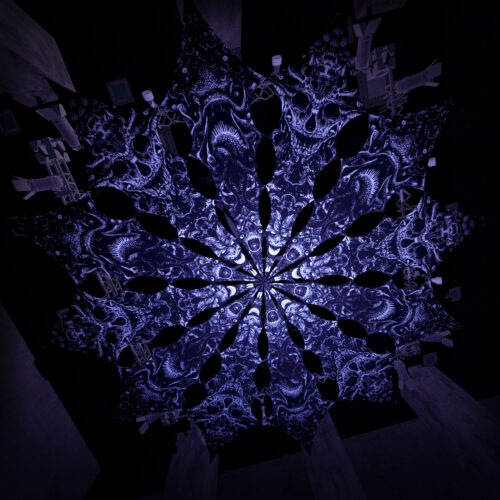 Urzonuth and Zinoleg - 12 Petals Set - Black&White Ceiling Decoration - 3D-Preview