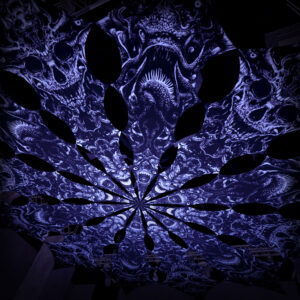 Urzonuth and Zinoleg - 12 Petals Set - Black&White Ceiling Decoration - 3D-Preview