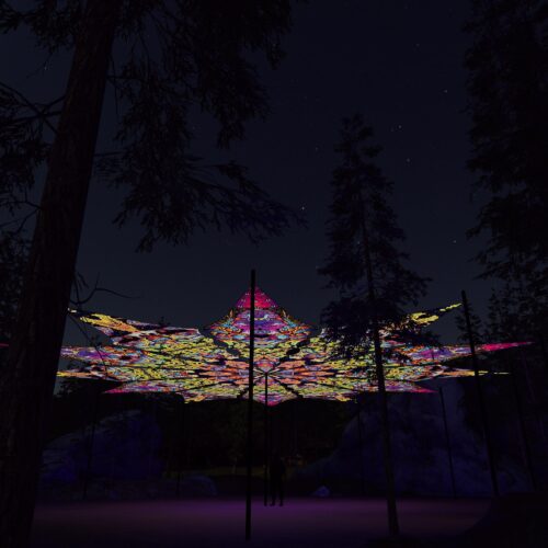 Union and Monkeys - 12 Petals Canopy Set - UV-Reactive Flurescent Ceiling Decoration - 3D-Preview