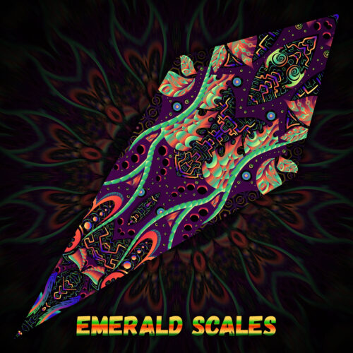 Emerald Scales - UV-Reactive Fluorescent Petal - Design Preview