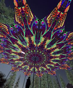 Jungle - 12 Petals Canopy Set - UV-Reactive Flurescent Ceiling Decoration - 3D-Preview