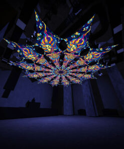 Acid Mother - 12 Petals Canopy Set - UV-Reactive Flurescent Ceiling Decoration - 3D-Preview