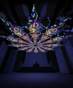 Acid Mother - 12 Petals Canopy Set - UV-Reactive Flurescent Ceiling Decoration - 3D-Preview