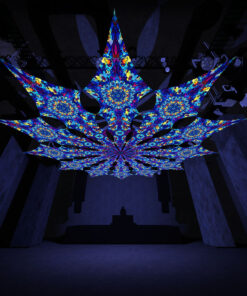 Dreamy Tanzanite - 12 Petals Canopy Set - UV-Reactive Flurescent Ceiling Decoration - 3D-Preview