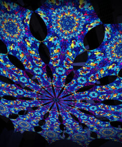 Dreamy Tanzanite - 12 Petals Canopy Set - UV-Reactive Flurescent Ceiling Decoration - 3D-Preview