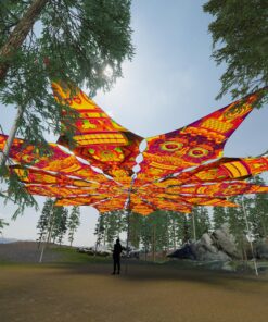 DMTemple and DMTizzin - 12 Petals Canopy Set - UV-Reactive Flurescent Ceiling Decoration - 3D-Preview