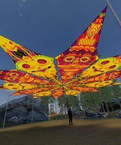 DMTizzin and Smiling Garuda - 12 Petals Canopy Set - UV-Reactive Flurescent Ceiling Decoration - 3D-Preview