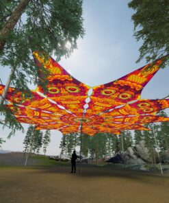 DMTizzin - 12 Petals Canopy Set - UV-Reactive Flurescent Ceiling Decoration - 3D-Preview