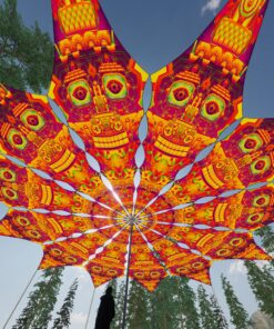 DMTizzin - 12 Petals Canopy Set - UV-Reactive Flurescent Ceiling Decoration - 3D-Preview