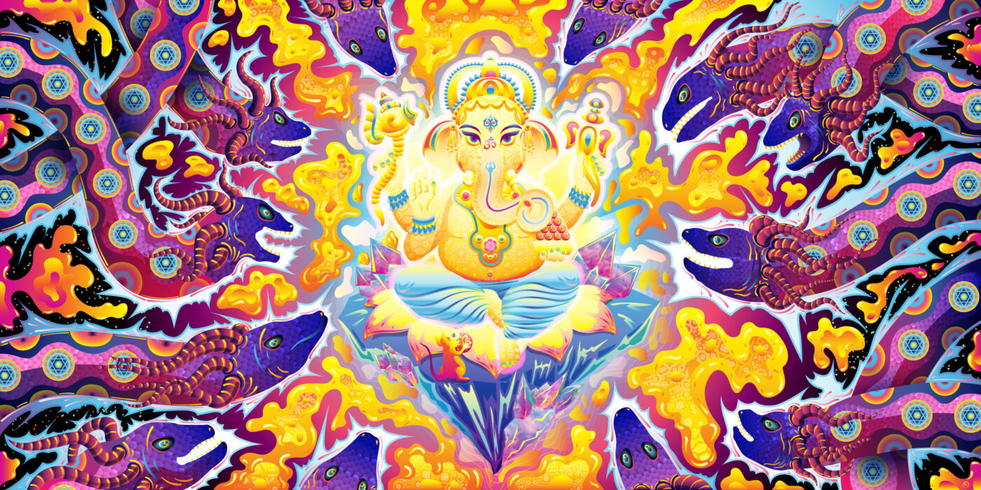 Lord Ganesha - Psychedelic Art by Andrei Verner