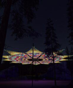 Geoshroom - 12 Petals Canopy Set - UV-Reactive Flurescent Ceiling Decoration - 3D-Preview