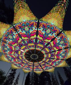 Geoshroom - 12 Petals Canopy Set - UV-Reactive Flurescent Ceiling Decoration - 3D-Preview