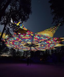 Geoshroom and Spirit Monkey - 12 Petals Canopy Set - UV-Reactive Flurescent Ceiling Decoration - 3D-Preview