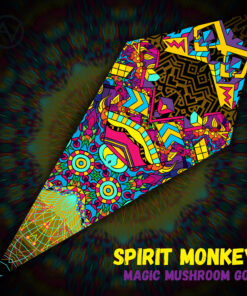 Spirit Monkey - UV-Reactive Fluorescent Petal - Design Preview