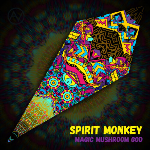 Spirit Monkey - UV-Reactive Fluorescent Petal - Design Preview
