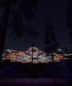 Spirit Monkey - 12 Petals Canopy Set - UV-Reactive Flurescent Ceiling Decoration - 3D-Preview