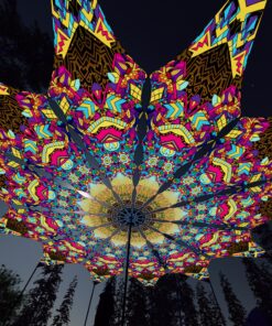 Spirit Monkey - 12 Petals Canopy Set - UV-Reactive Flurescent Ceiling Decoration - 3D-Preview