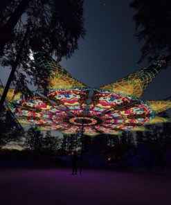 Trippy Pillar - 12 Petals Canopy Set - UV-Reactive Flurescent Ceiling Decoration - 3D-Preview