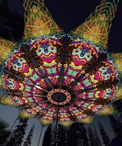 Trippy Pillar - 12 Petals Canopy Set - UV-Reactive Flurescent Ceiling Decoration - 3D-Preview