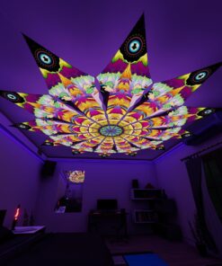 MO-PT01 - 12 Petals Canopy Set - UV-Reactive Flurescent Ceiling Decoration - 3D-Preview