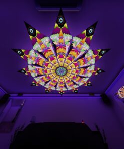 MO-PT01 - 12 Petals Canopy Set - UV-Reactive Flurescent Ceiling Decoration - 3D-Preview
