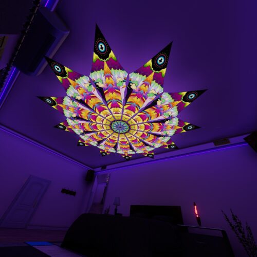 MO-PT01 - 12 Petals Canopy Set - UV-Reactive Flurescent Ceiling Decoration - 3D-Preview
