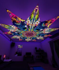 MO-PT02 and MO-PT03 - 12 Petals Canopy Set - UV-Reactive Flurescent Ceiling Decoration - 3D-Preview