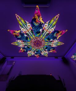 MO-PT02 and MO-PT03 - 12 Petals Canopy Set - UV-Reactive Flurescent Ceiling Decoration - 3D-Preview