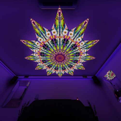 MO-PT03 - 12 Petals Canopy Set - UV-Reactive Flurescent Ceiling Decoration - 3D-Preview