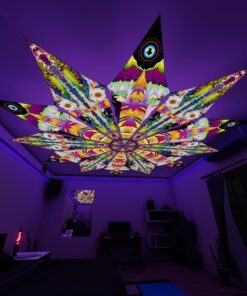 MO-PT03 and MO-PT01 - 12 Petals Canopy Set - UV-Reactive Flurescent Ceiling Decoration - 3D-Preview