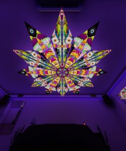 MO-PT03 and MO-PT01 - 12 Petals Canopy Set - UV-Reactive Flurescent Ceiling Decoration - 3D-Preview