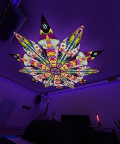 MO-PT03 and MO-PT01 - 12 Petals Canopy Set - UV-Reactive Flurescent Ceiling Decoration - 3D-Preview