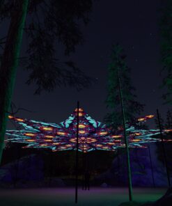 Divine Candle - 12 Petals Canopy Set - UV-Reactive Flurescent Ceiling Decoration - 3D-Preview