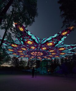 Divine Candle - 12 Petals Canopy Set - UV-Reactive Flurescent Ceiling Decoration - 3D-Preview