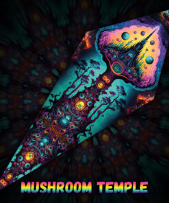 Mushroom Temple - UV-Reactive Fluorescent Petal - Design Preview
