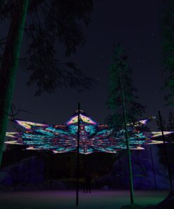 Mushroom Temple - 12 Petals Canopy Set - UV-Reactive Flurescent Ceiling Decoration - 3D-Preview