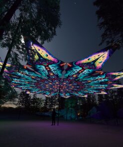 Mushroom Temple - 12 Petals Canopy Set - UV-Reactive Flurescent Ceiling Decoration - 3D-Preview