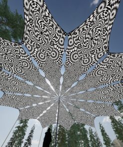 That Moment - 12 Petals Canopy Set - Black&White Ceiling Decoration - 3D-Preview