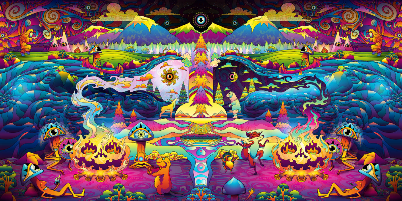 Mushroom Odyssey - Psychedelic Art by Andrei Verner