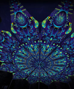 Neuro Hybrid - 12 Petals Canopy Set - UV-Reactive Flurescent Ceiling Decoration - 3D-Preview