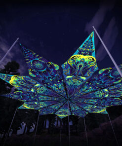 Neuro Hybrid and Octo Bioforge - 12 Petals Canopy Set - UV-Reactive Flurescent Ceiling Decoration - 3D-Preview