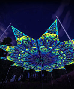 Octo Bioforge - 12 Petals Canopy Set - UV-Reactive Flurescent Ceiling Decoration - 3D-Preview
